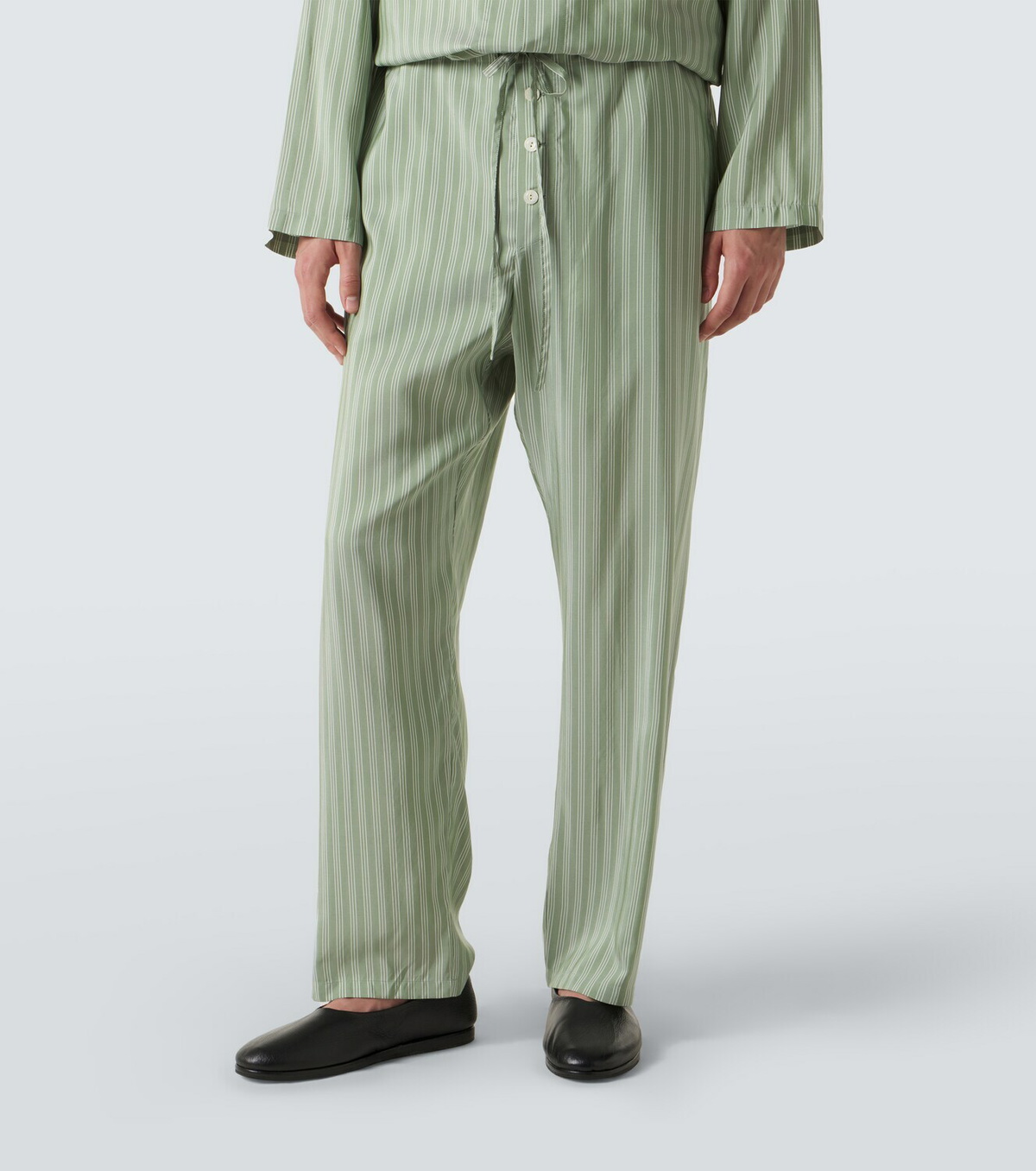 Bode Sylvan striped silk straight pants