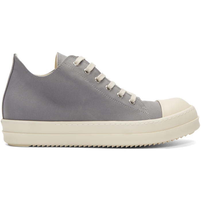 Photo: Rick Owens Drkshdw Grey and Off-White Low Sneakers 