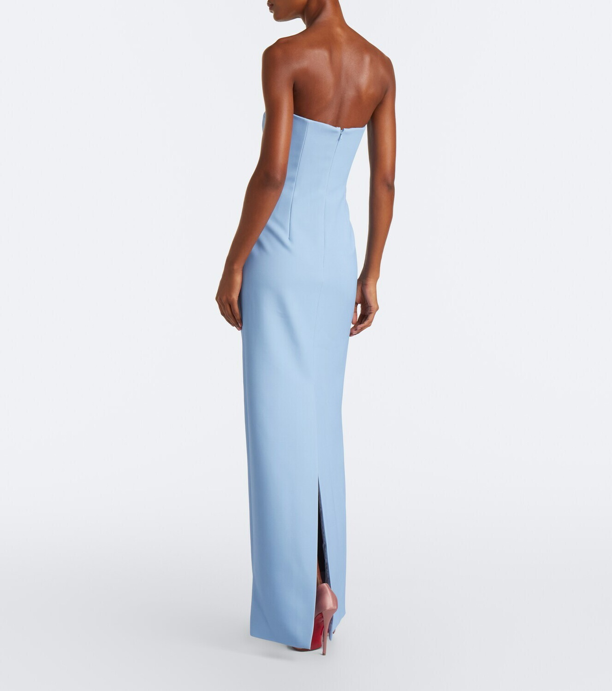 Carolina Herrera Embellished floral-appliqué bustier gown