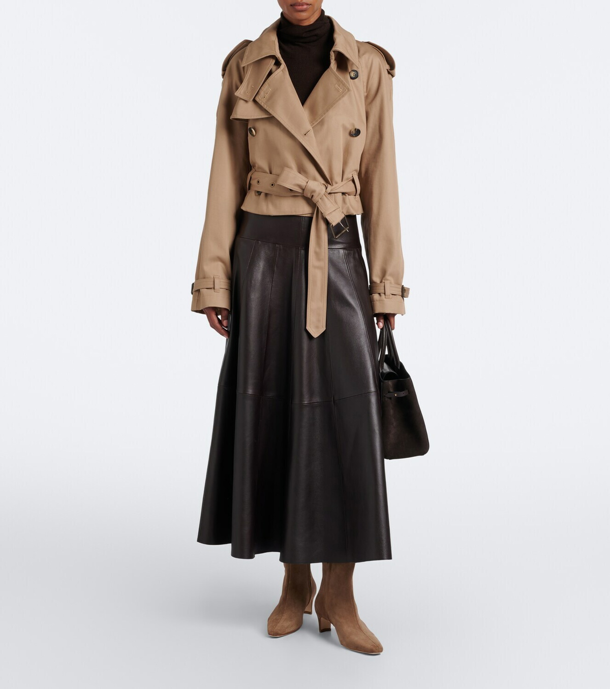 DeMellier Hudson Midi suede tote bag