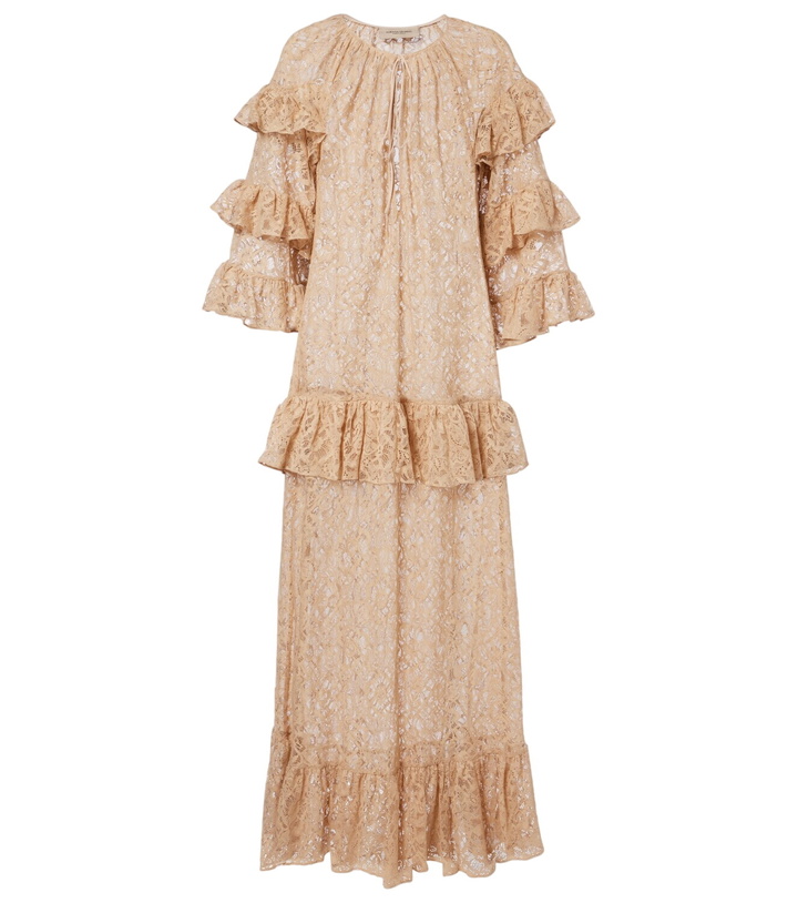 Photo: Adriana Degreas Ruffled lace maxi dress