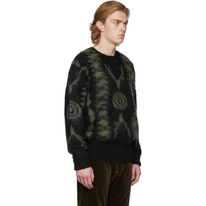 South2 West8 Black Mohair Loose Fit Sweater South2 West8