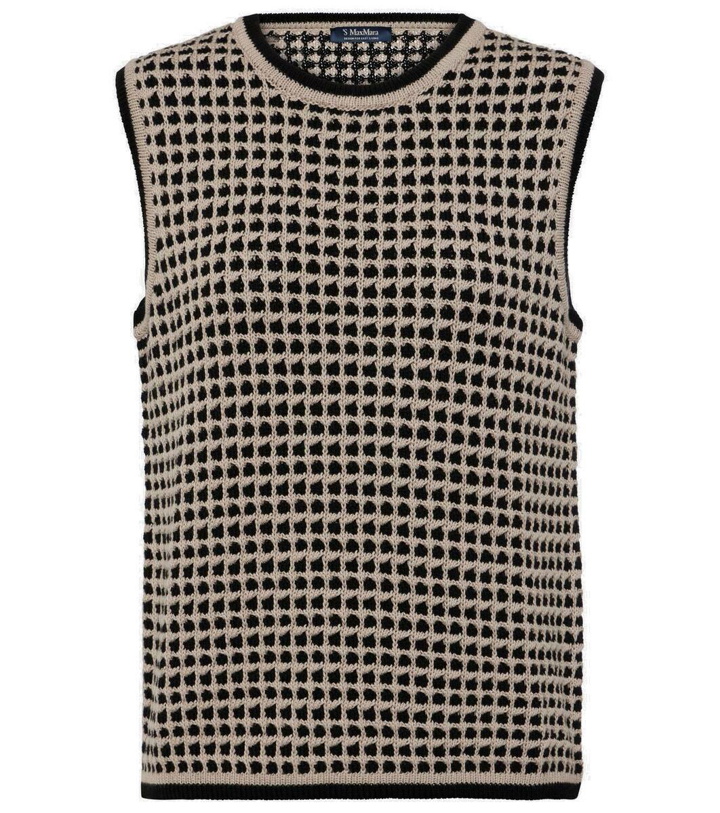 Photo: 'S Max Mara Fleres patterned cotton sweater vest
