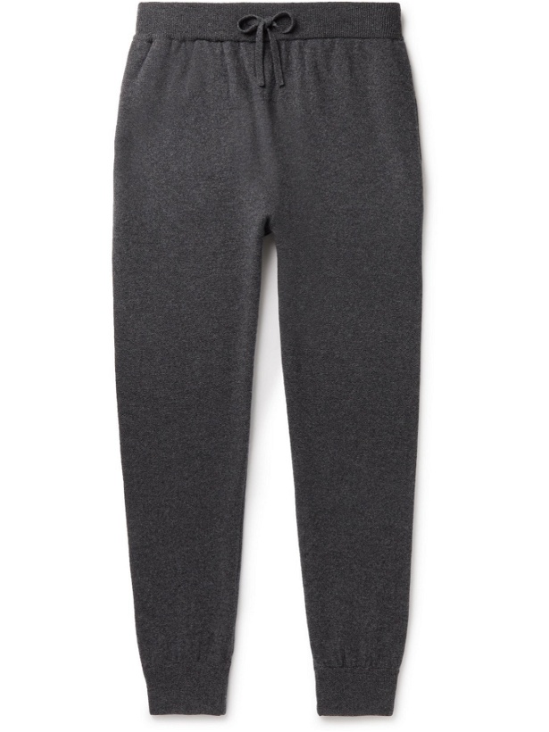 Photo: MR P. - Slim-Fit Tapered Melangé Wool and Cashmere-Blend Sweatpants - Gray