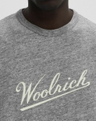 WOOLRICH MOULINE JERSEY LOGO TEE Grey Mens Shortsleefe