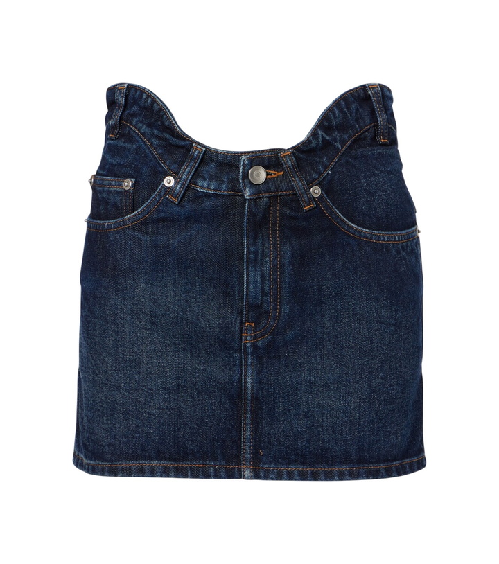 Photo: Jean Paul Gaultier Curved denim miniskirt