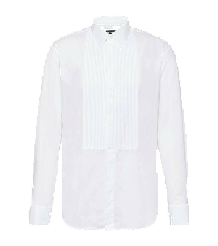 Photo: Giorgio Armani Pleated cotton tuxedo shirt