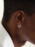 MARIA TASH - Invisible 8mm 18-Karat White Gold Diamond Single Hoop Earring