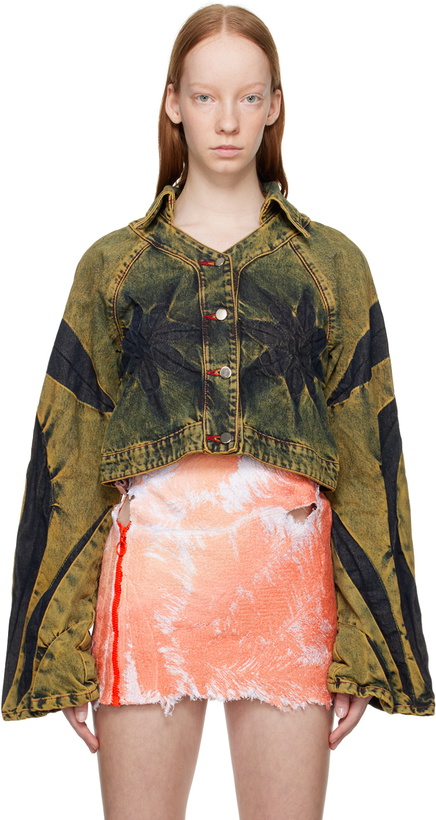 Photo: Masha Popova Yellow Butterfly Back Denim Jacket