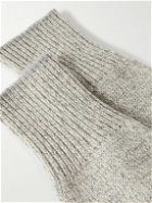 Brunello Cucinelli - Contrast-Tipped Cashmere Gloves - Gray