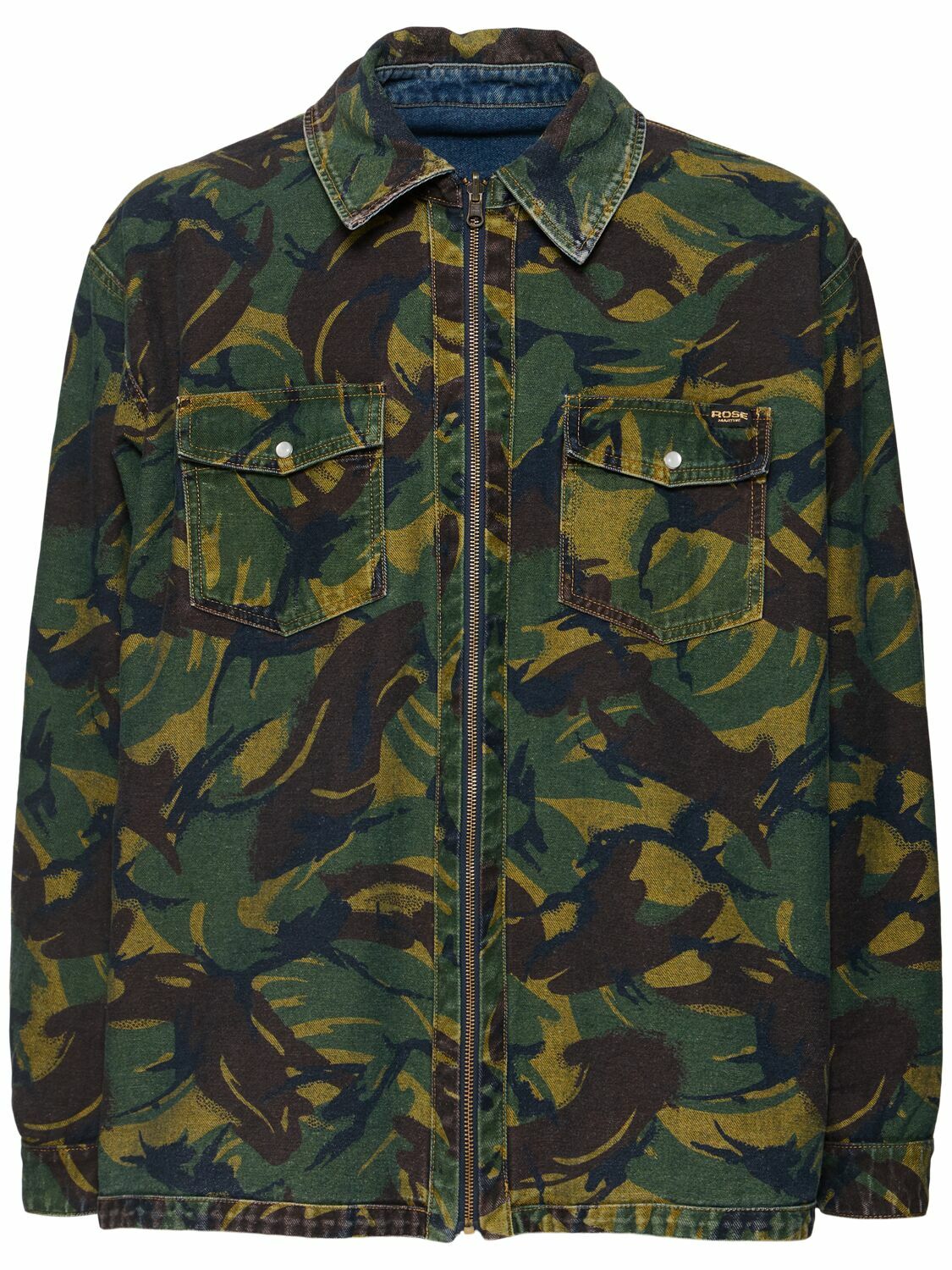 MARTINE ROSE Reversible Camo & Denim Shirt Jacket Martine Rose