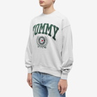 Tommy Jeans Men's Boxy College Crew Sweat in Silver Grey