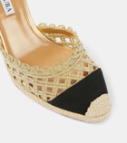 Aquazzura Sunburst 120 metallic espadrille wedges