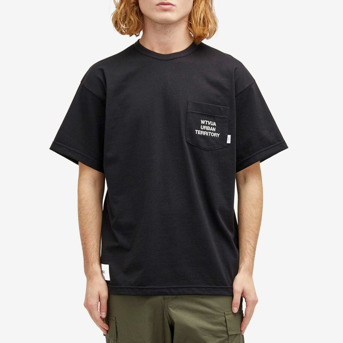 WTAPS Men's 15 Embroidered Pocket T-Shirt in Black WTAPS