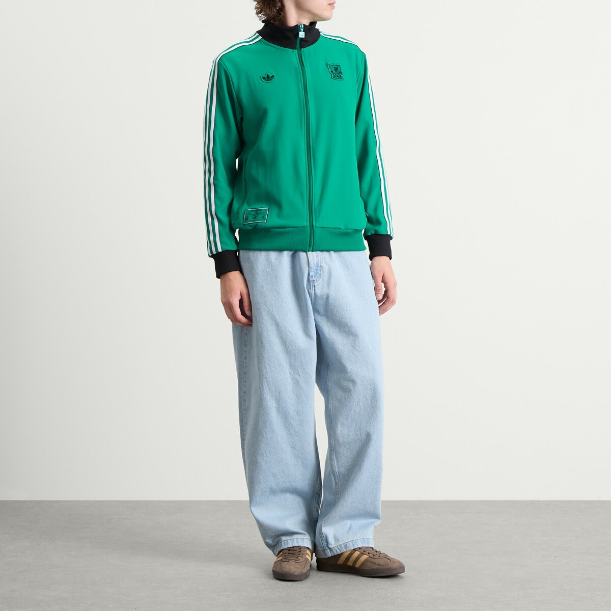 Adidas Liverpool FC Icon Track Top in Sea Green