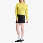 GUEST IN RESIDENCE Women's Shrunken Pointelle Crew Sweater in Lemon