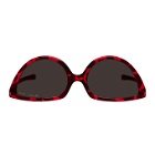 Martine Rose Red and Black Mykita Edition Giraffe SOS Sunglasses