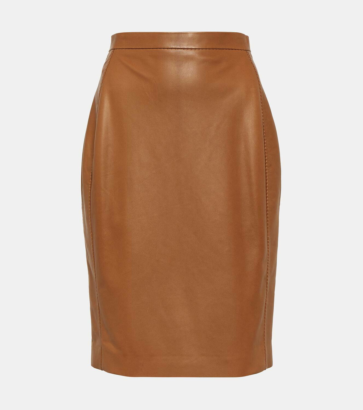 【関税＆送料込み】Saint Laurent Long Lambskin Skirt Women's Black Long Leather Skirt Genuine Lambskin Stylish