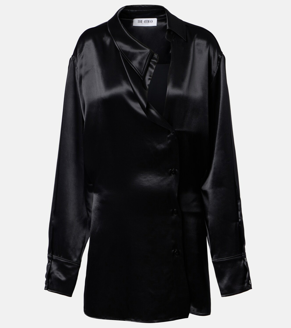The Attico Satin shirt dress