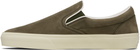 TOM FORD Khaki Nubuck Jude Slip On Sneakers