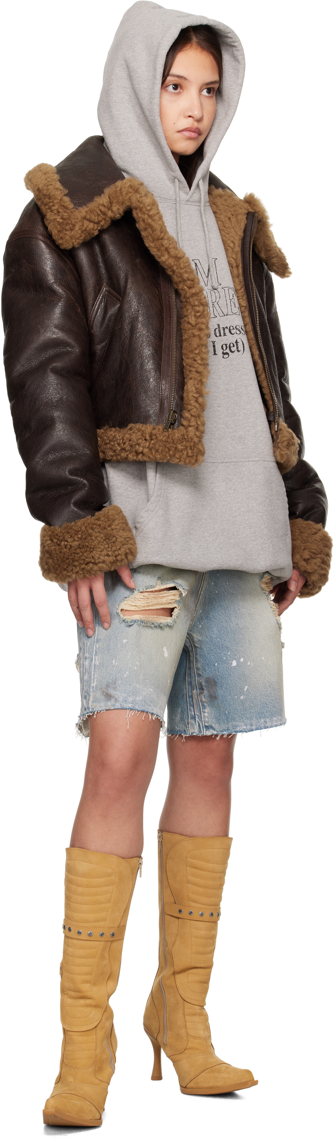 VETEMENTS Gray 'I'm Retired' Oversized Hoodie Vetements