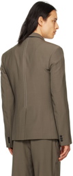 Steven Passaro Taupe Contrast Stitch Blazer