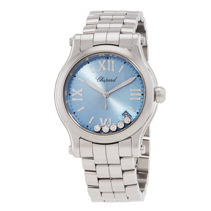 Photo: Chopard Happy Sport Quartz Blue Dial Ladies Watch 278582 3008