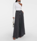 Giuseppe di Morabito Crystal-embellished wool-blend top