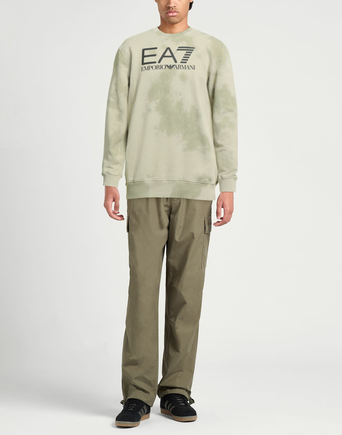 Ea7 Mens Sweatshirt in Sage green