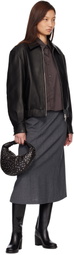 COOR Black Goatskin Blouson Jacket
