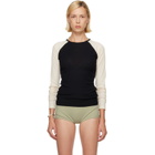 Baserange SSENSE Exclusive Black & Off-White Gene Long Sleeve T-shirt