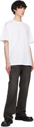 WOOYOUNGMI White Mother of Pearl Back Logo T-shirt