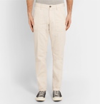 Incotex - Slim-Fit Herringbone Cotton and Modal-Blend Trousers - Men - Ecru