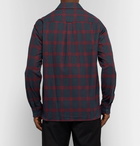 Club Monaco - Checked Cotton-Flannel Zip-Up Shirt Jacket - Burgundy