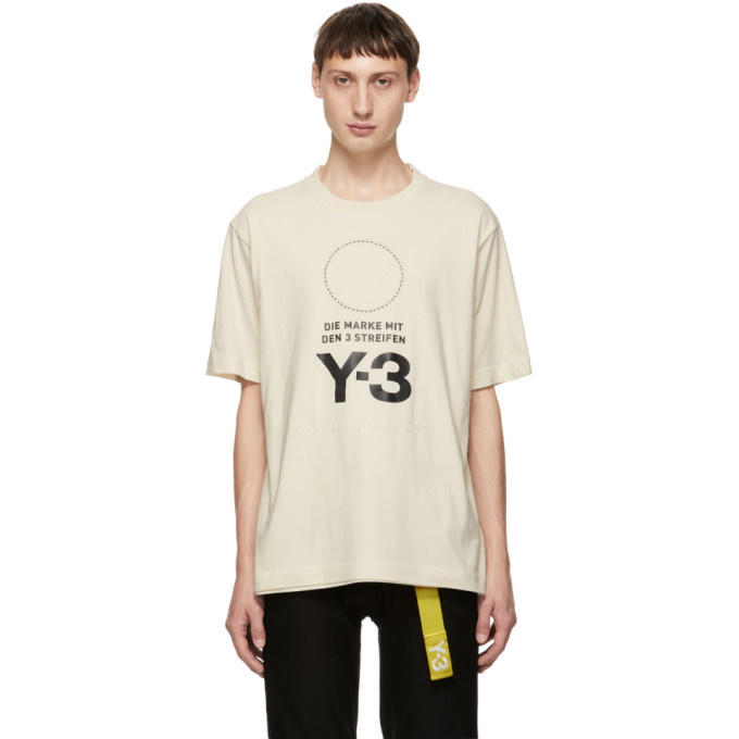 Photo: Y-3 White Stacked Logo T-Shirt