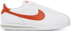 Nike White & Orange Cortez Sneakers