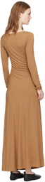 rag & bone Khaki Luca Draped Maxi Dress