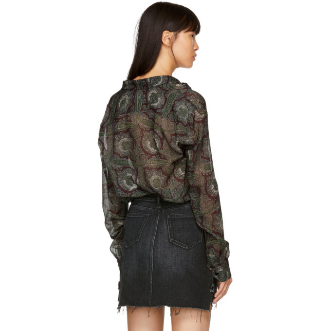 Saint Laurent Green Paisley Shirt Saint Laurent