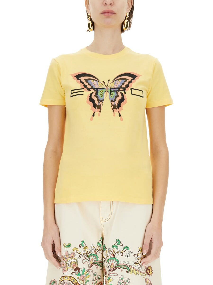 ETRO floral pegasus embroidered t-shirt White Etro