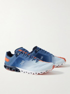 ON - Cloudflow Rubber-Trimmed Recycled Mesh Running Sneakers - Blue