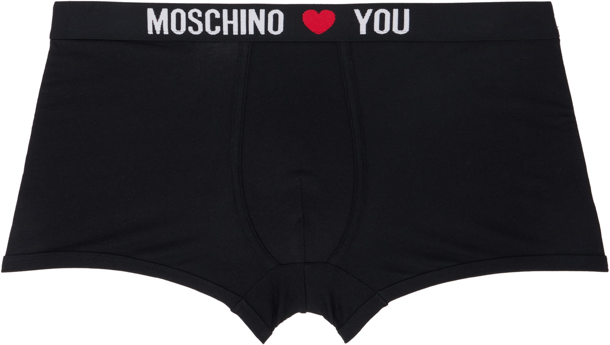 Moschino Two-Pack Black & White 'My Valentine' Boxers