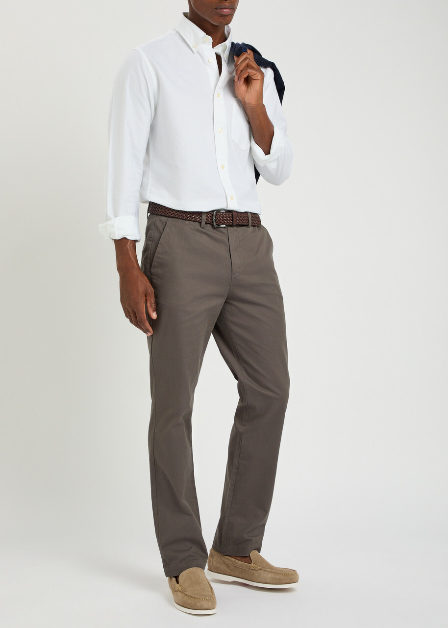 Gant Logo-embroidered Cotton Oxford Shirt White