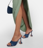 Amina Muaddi Lupita denim mules