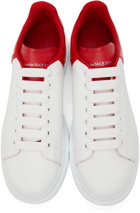 Alexander McQueen White & Red Patent Oversized Sneakers