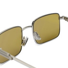 Bottega Veneta Eyewear Bottega Veneta BV1469S Sunglasses in Silver/Yellow 