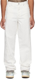 Lanvin White Distressed Jeans