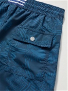 Atalaye - Gorena Mid-Length Printed Recycled Swim Shorts - Blue