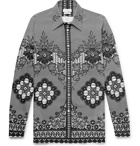 Alexander McQueen - Printed Silk Crepe de Chine Shirt - Gray