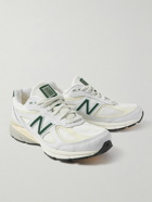 New Balance - MADE in USA 990v4 Leather and Mesh Sneakers - White