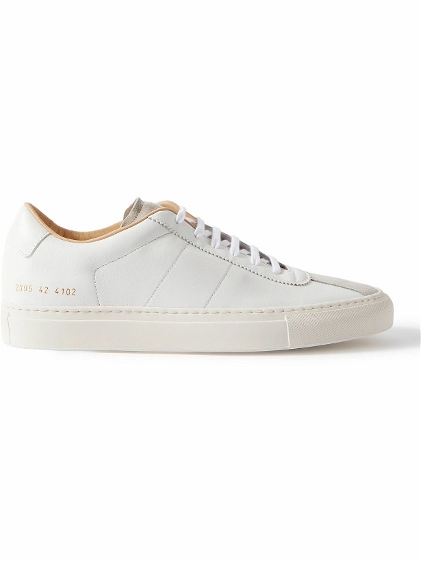 Photo: Common Projects - Court Classic Suede-Trimmed Leather Sneakers - White